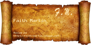 Faith Martin névjegykártya